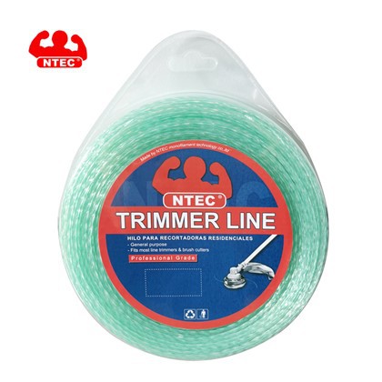 0.095 pol. Corda de linha de aparador de nylon com torção quadrada de duas cores